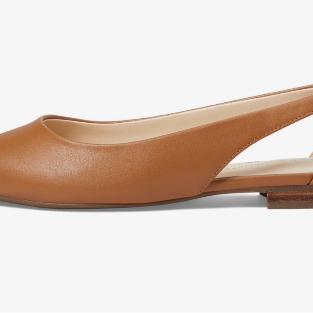 Tommy Hilfiger Cognac Velahi Pointed Toe Slingback Flats - Picture 6 of 8